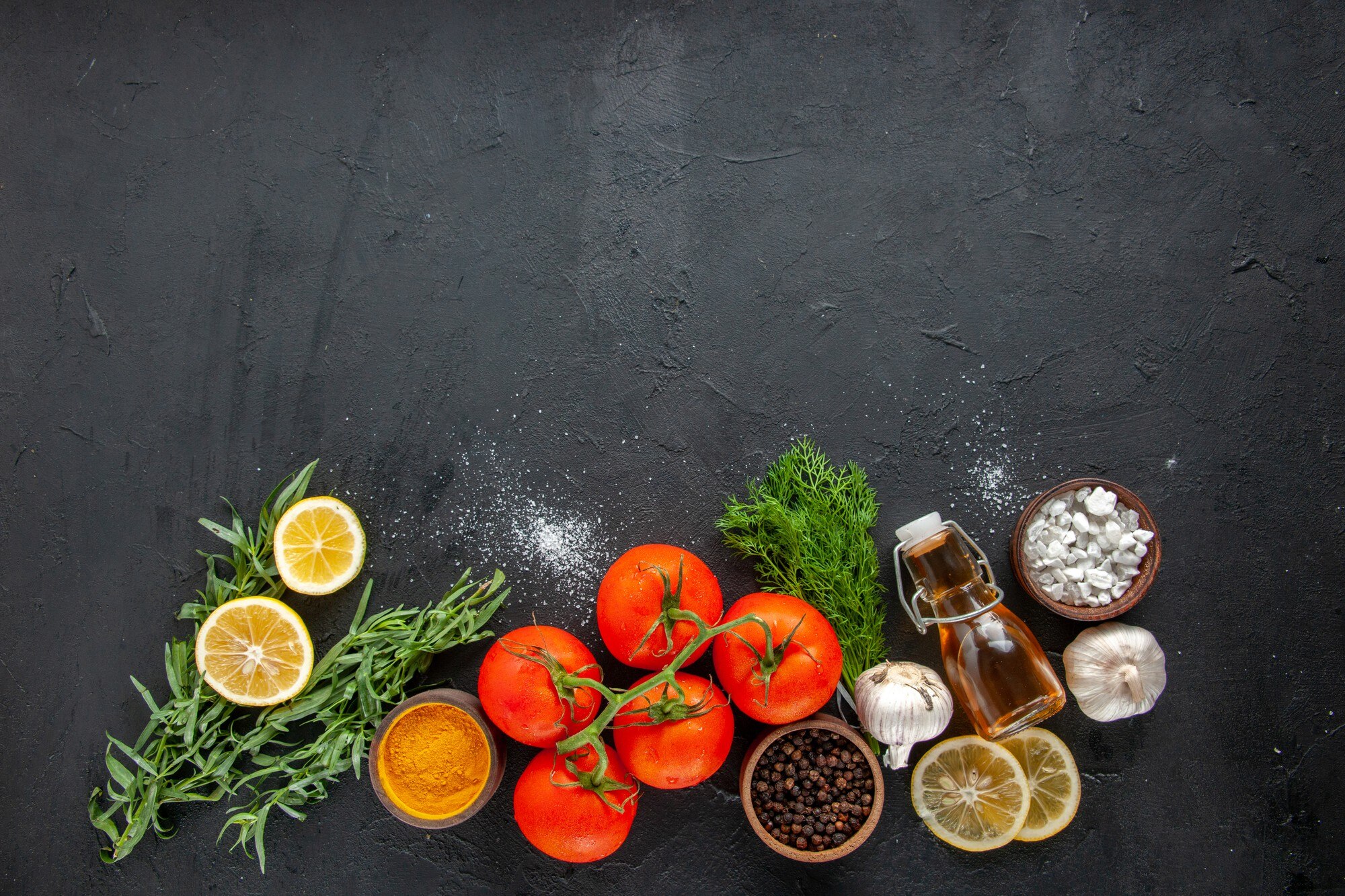 Fresh ingredients laid out